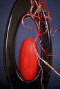 Free Fragment Of Red And Black Figurine On Black Stock Photography - 5215972