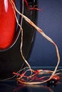 Free Fragment Of A Red And Black Figurine On Black Royalty Free Stock Photos - 5216038