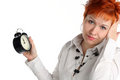 Free Business Woman With Clock. Stock Photography - 5218162