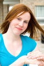 Free Leaning Girl Stock Image - 5218761