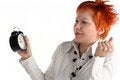 Free Business Woman With Clock. Stock Photo - 5218860