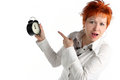 Free Business Woman With Clock. Royalty Free Stock Images - 5218989