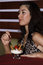 Free Beautiful Girl Eating A Strawberry And Cream Stock Photo - 5231920