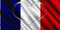 Free France Flag Crystal Heart Stock Photos - 5244613