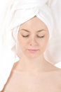 Free Woman In White Towel Stock Photography - 5252192