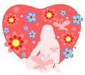 Free Girl And Heart Stock Photo - 5269980
