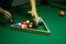 Free 9-Ball Rack Of Billiard Balls Stock Photography - 5264342