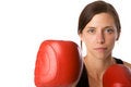 Free Woman In Gym Clothes, With Boxing Gloves, Strength Royalty Free Stock Photos - 5282608