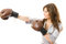 Free The Young Businesswoman Attacks From Competitors. Royalty Free Stock Images - 5281789