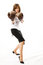 Free The Young Businesswoman Defends From Competitors. Royalty Free Stock Images - 5281809