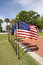 Free Line Of American Flags Stock Image - 5341851