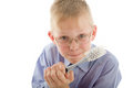Free Boy Holding Brush And Prepare To Clean Stock Photos - 5383983