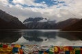 Free Tibet Flag Beyond A Lake Royalty Free Stock Photos - 5384698