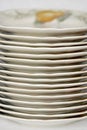 Free Stacked Plates With Pear Royalty Free Stock Image - 5385096
