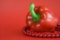 Free Red Paprika And Beads Stock Photography - 5389252