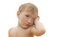 Free Sleepy Baby Over White Stock Photo - 5390920