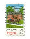 Free Old Postage Stamp From USA 25 Cent Stock Image - 5406331