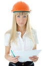 Free Architect Woman With Document Paper Stock Photo - 5408020
