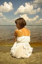 Free Attractive Girl Sitting Alone Royalty Free Stock Photography - 5408767