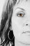 Free Woman Half Face_BW_eye_colored Stock Photography - 5409552