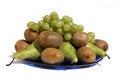 Free Dark Blue Plate With Fruit Royalty Free Stock Photography - 5412957