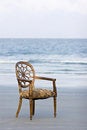 Free Ornate Chair On The Beach Stock Photo - 5421600