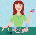 Free Cosmetic Saleswoman Royalty Free Stock Photography - 5421607