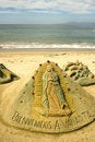 Free Virgen Of Guadalupe Sculpted In Sand Stock Photo - 5430820