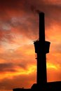 Free A Chimney At Sunset Stock Photos - 5435893