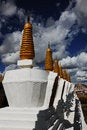 Free Tibet White Pagodas Stock Photo - 5438360