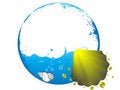 Free Sea Shell On Circular Design Stock Photo - 5452480