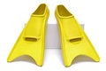 Free Yellow Flippers White Background Stock Photos - 5478803
