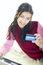 Free Young Woman Shopping Online Royalty Free Stock Image - 5484166