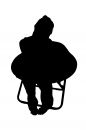Free Silhouette With Clipping Path Of Woman In Chair Royalty Free Stock Images - 550599