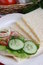Free Bread With Onions Slices And Cucumber Stock Photography - 5505802
