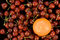 Free Multi Cherries With Single Orange Stock Photos - 5515393