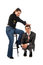 Free Girl S Pressure On Sitting Man Stock Photos - 5523553