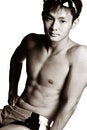 Free Muscular Asian Man Portrait Royalty Free Stock Images - 5555519