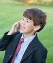 Free Little Boy Talking On Cell Royalty Free Stock Images - 5577719