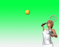 Free Women About To Hit Tennis Ball Stock Photos - 5636463