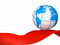 Free Blue Globe And Red Band Royalty Free Stock Image - 5650486