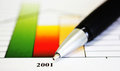 Free Bar Graph With Pen Stock Photos - 5673053