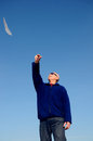 Free Grandfather With Paper Airplane Stock Photography - 5673272