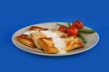 Free Pancakes With Sour Cream Stock Photos - 5676563