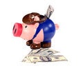 Free Piggy Bank And Cash Stock Image - 5724241