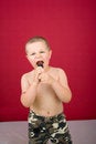Free Boy Sings Royalty Free Stock Photo - 5725445