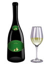 Free White Wine And Glass Royalty Free Stock Image - 5735886
