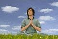 Free Man Sitting In The Lotus Posture Royalty Free Stock Images - 5739309
