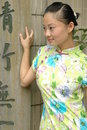 Free Chinese Girl With Chinese Signs Royalty Free Stock Photo - 5742755