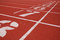Free Finish Line Of Running Tracks Royalty Free Stock Photography - 5743347